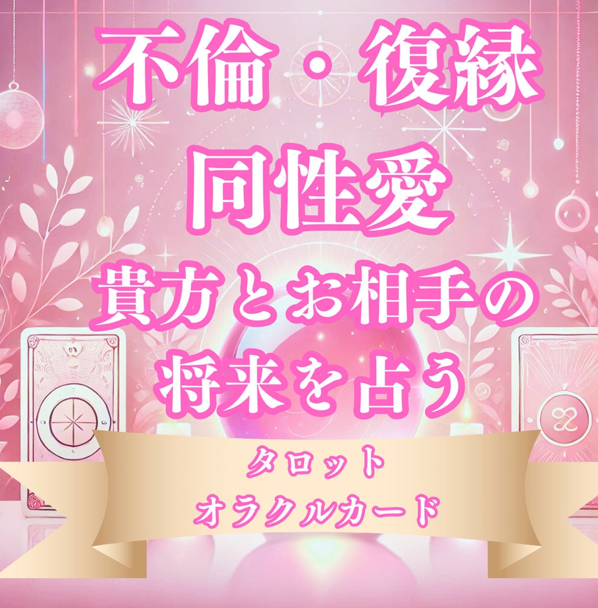 様々な占いをします 恋愛、復縁、不倫、同性愛占います！ イメージ1