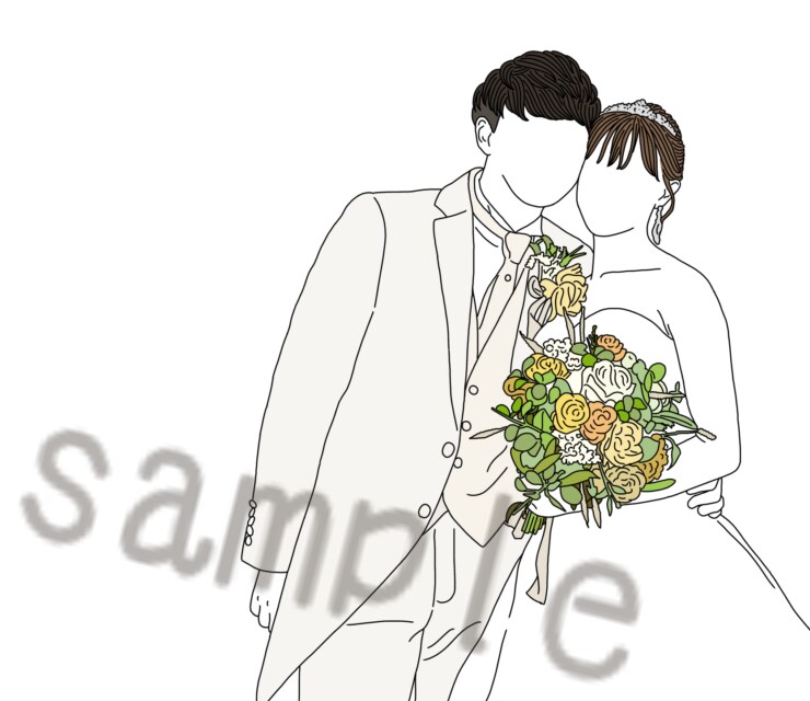 結婚式のペーパーアイテムに使えるイラスト描きます オリジナルイラストで、オリジナルグッズを作ってみませんか？ イメージ5
