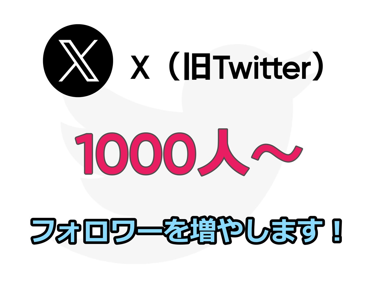 1000人～Twitterのフォロワー増やします 【限定価格】500人→1000人に増量中！ イメージ1