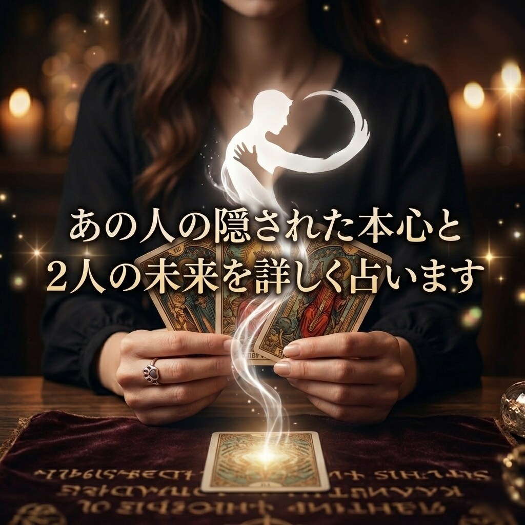 あの人の隠された本心と2人の未来を詳しく占います あの人の本音が分からないあなたへ… カードが全て明かします イメージ1