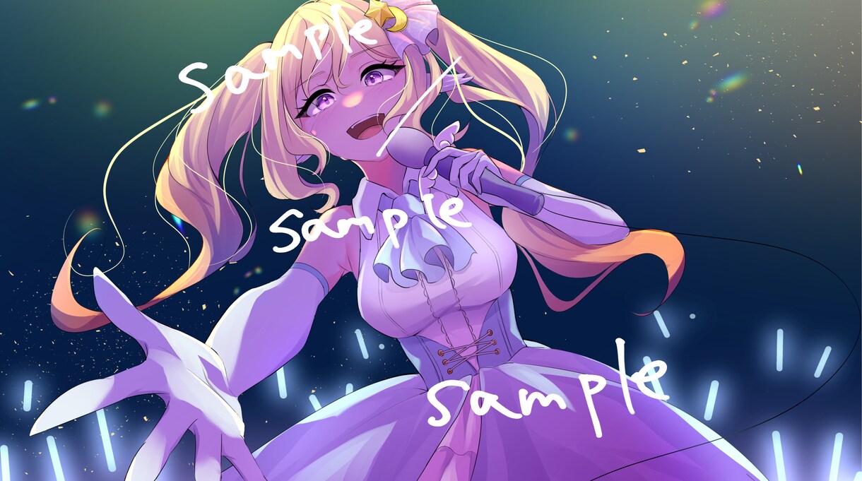 SNSアイコン・一枚絵・配信用立ち絵制作します やわらかく透明感のあるイラストを丁寧に描きます イメージ5