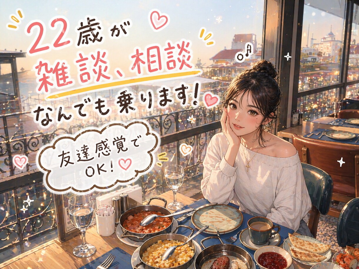 友達感覚でOK! 22歳がなんでも相談のります ちょっと話したい！その気持ちだけでもok! 大歓迎！ イメージ1