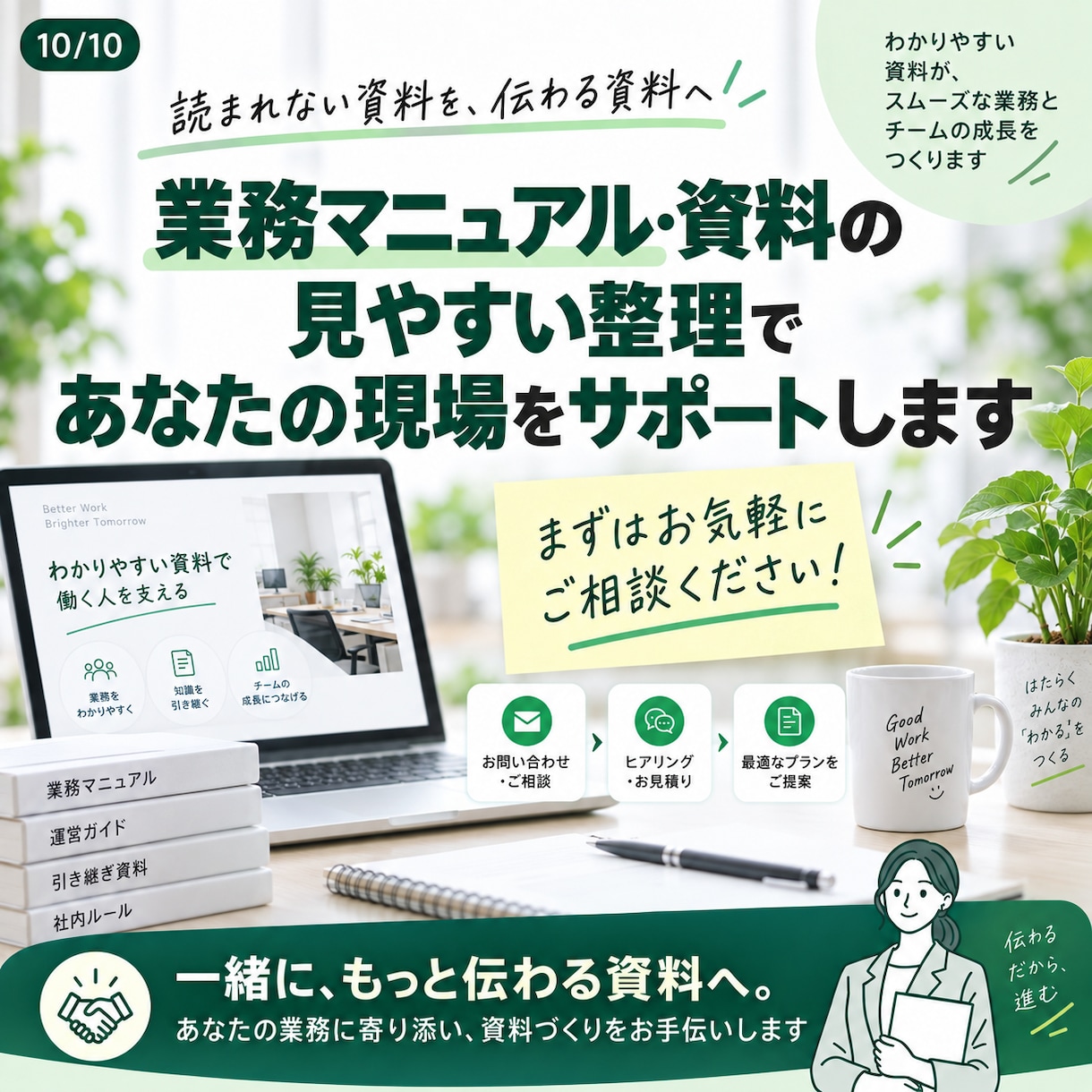 業務マニュアル・資料を見やすく作成します 複雑な業務を誰でもわかる資料に整理します！（デザイン反映可） イメージ10