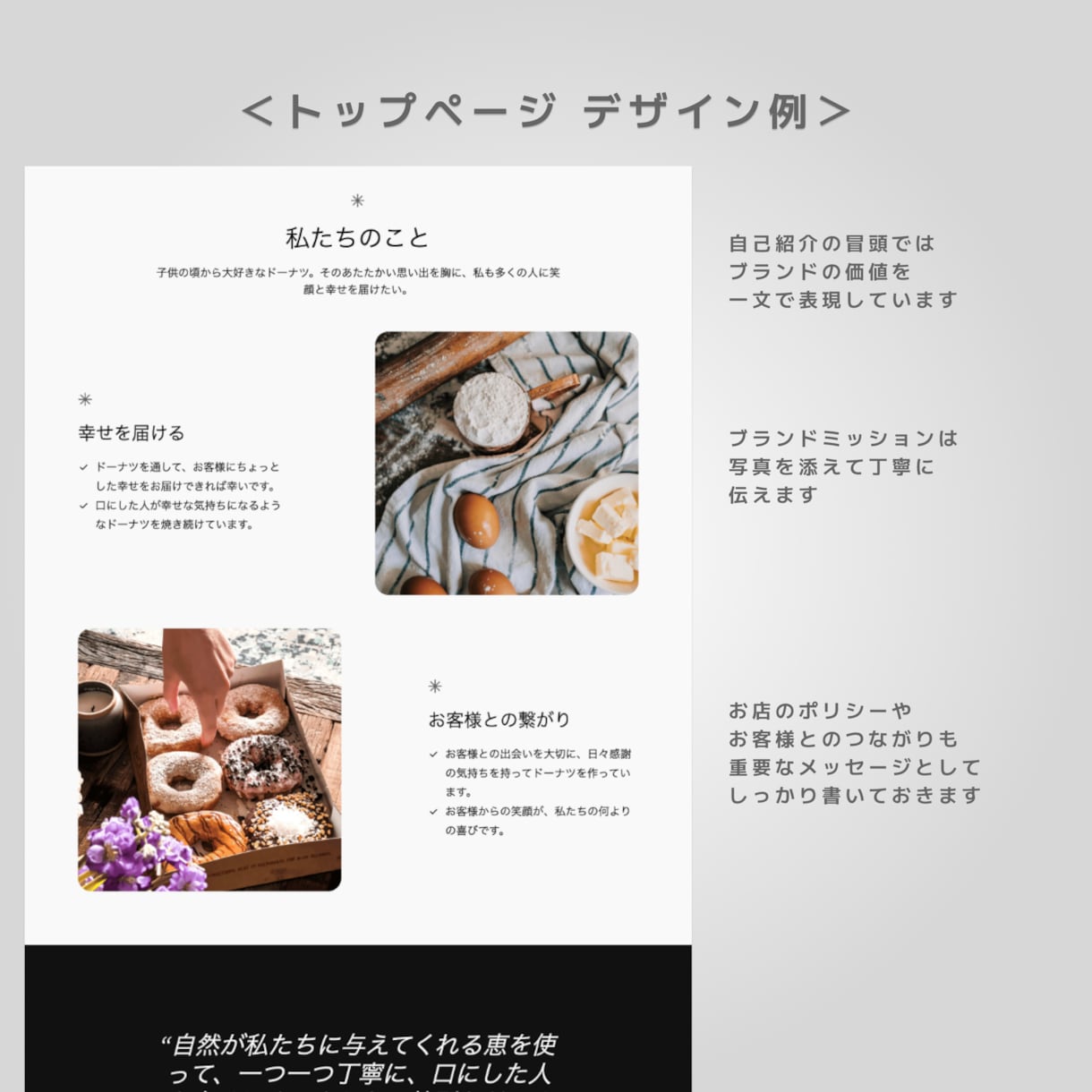 コストを抑えてシンプルなWebサイトを制作します WordPressで2ページ（トップページ+Blog）構成 イメージ3