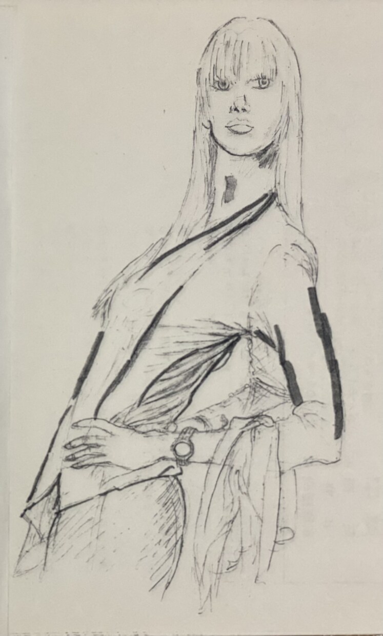 人のイラストを描いています 鉛筆画でシンプルに！人物画を描いています。 イメージ1