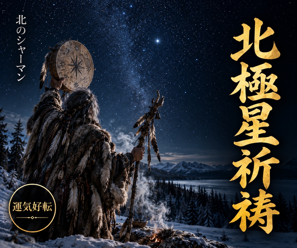 北極星祈祷｜停滞した運気を動かし運命の軸を定めます 北の空の杭・北極星に祈り、ぶれない運命の軸を立てます イメージ1