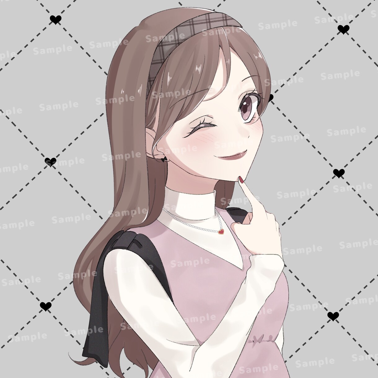 SNS映え◎清楚な大人可愛いイラスト♡描きます アイコンやYouTubeのサムネなどにもご利用頂けます！ イメージ2