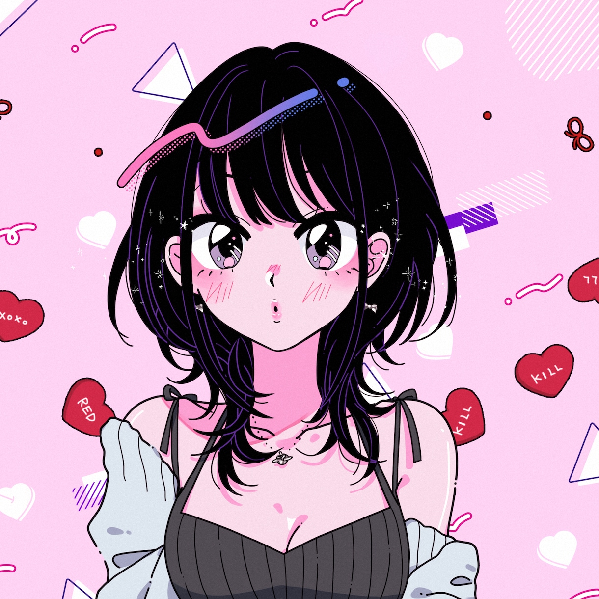 80~90年代風イラスト・アイコン制作します 80年代・90年代風のレトロ・ニューレトロなポップなイラスト イメージ1