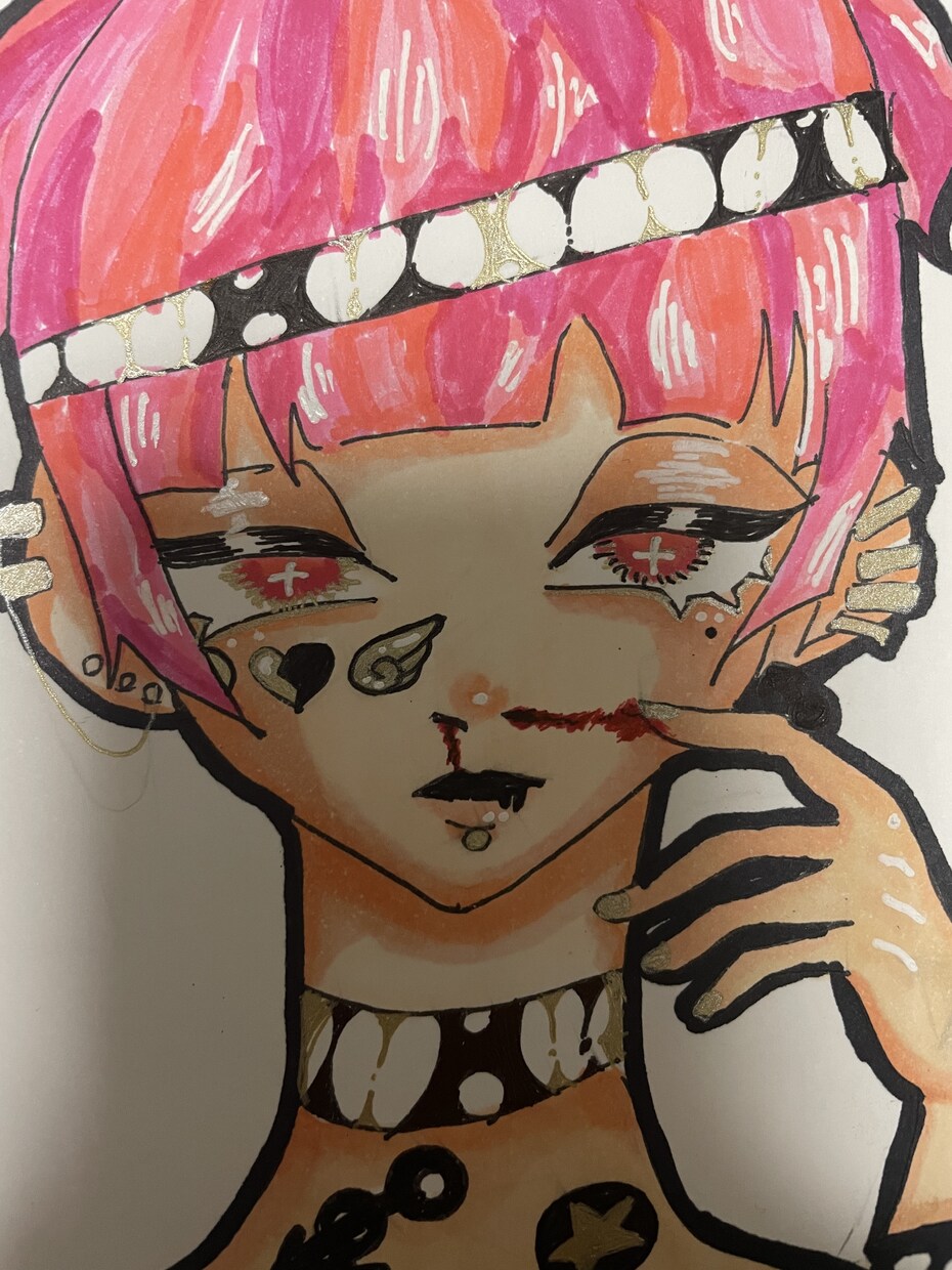 好きなキャラクターを独特な絵柄で書きあげます 貴方の推しキャラを独特の色使いや絵柄で書きあげます._. イメージ1