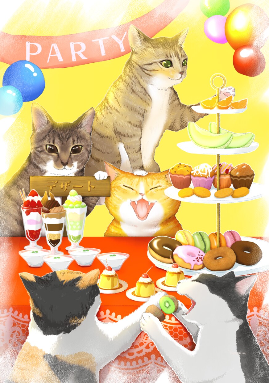 猫様のイラスト描きます 猫の特徴を捉えることが得意です♪ イメージ3
