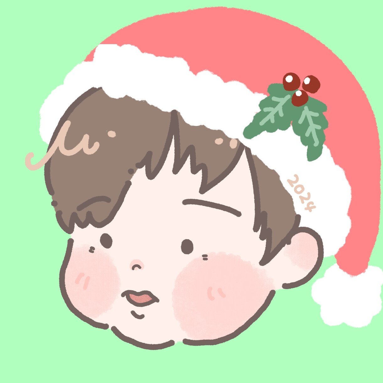 キュートなおめめの赤ちゃん似顔絵をお描きします SNSなどのアイコンにもおすすめです☻ イメージ1