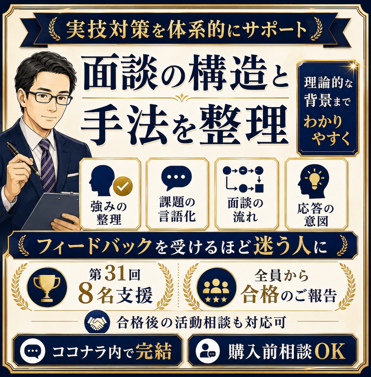 ロープレ実力アップ！あなたの特性別に実技指導します キャリコン｜顔で覚える心理学者マップ付｜第31回で8名を支援 イメージ4