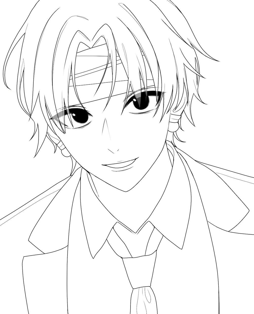 ラフから線画描き起こし、ご要望あれば色塗りできます 線画作業代行！下書きやラフ段階からの線画描き起こしします イメージ4
