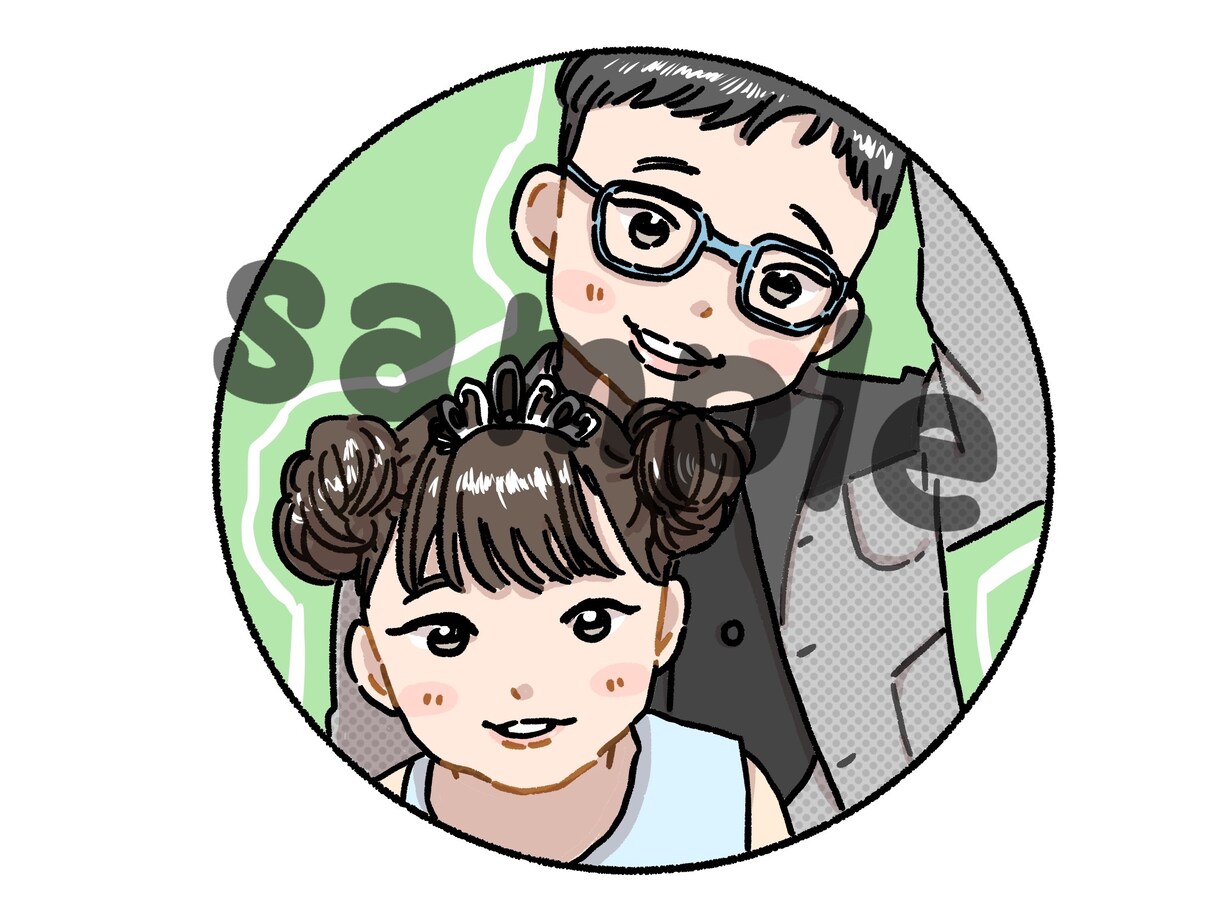 写真をもとにSNS用アイコン、イラスト作成します 最短即日◎ゆるふわイラストやリアル風イラストをお届け♩ イメージ5