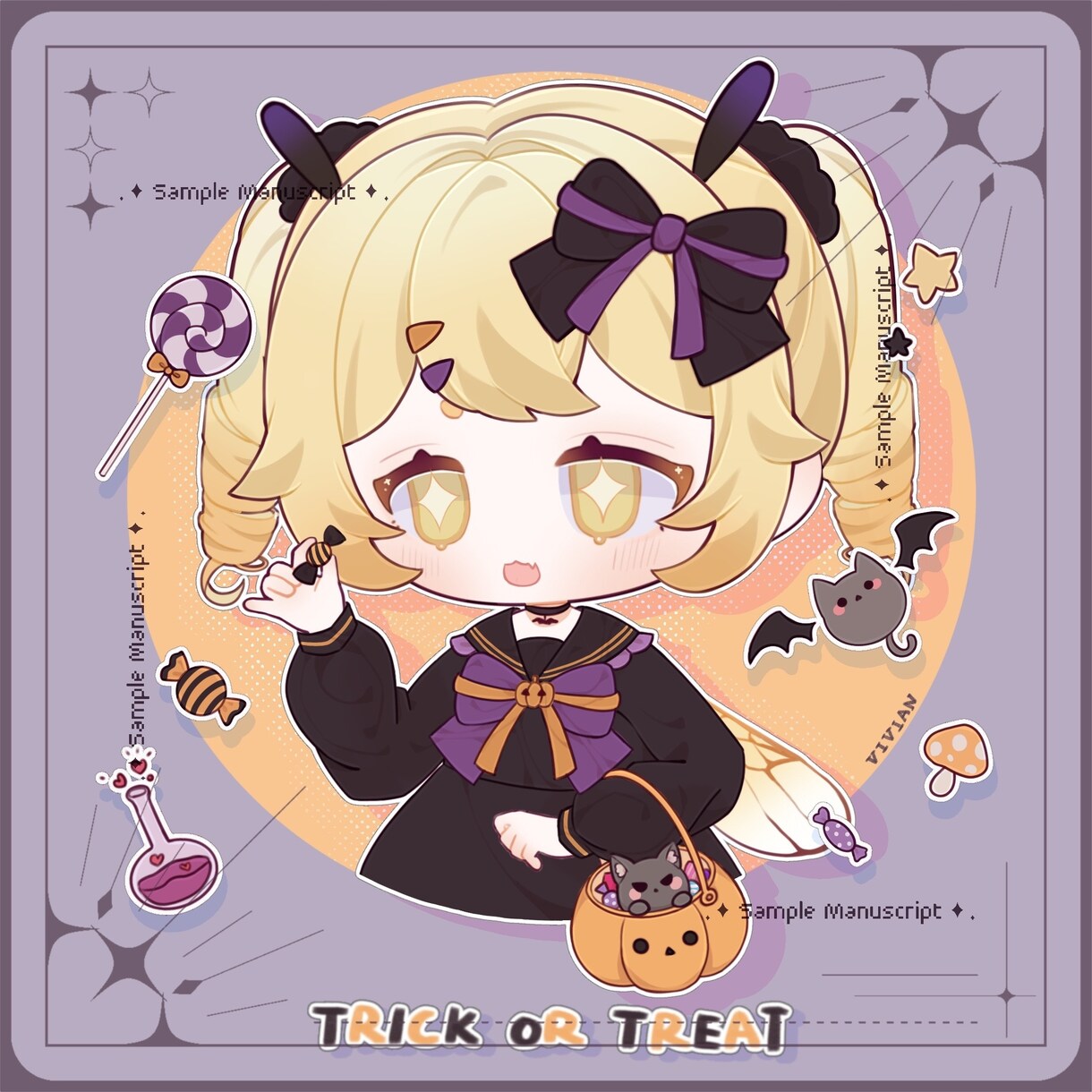 かわいい♡ミニキャラ描きます アイコン、グッズ、ステッカーなどに♡ イメージ5