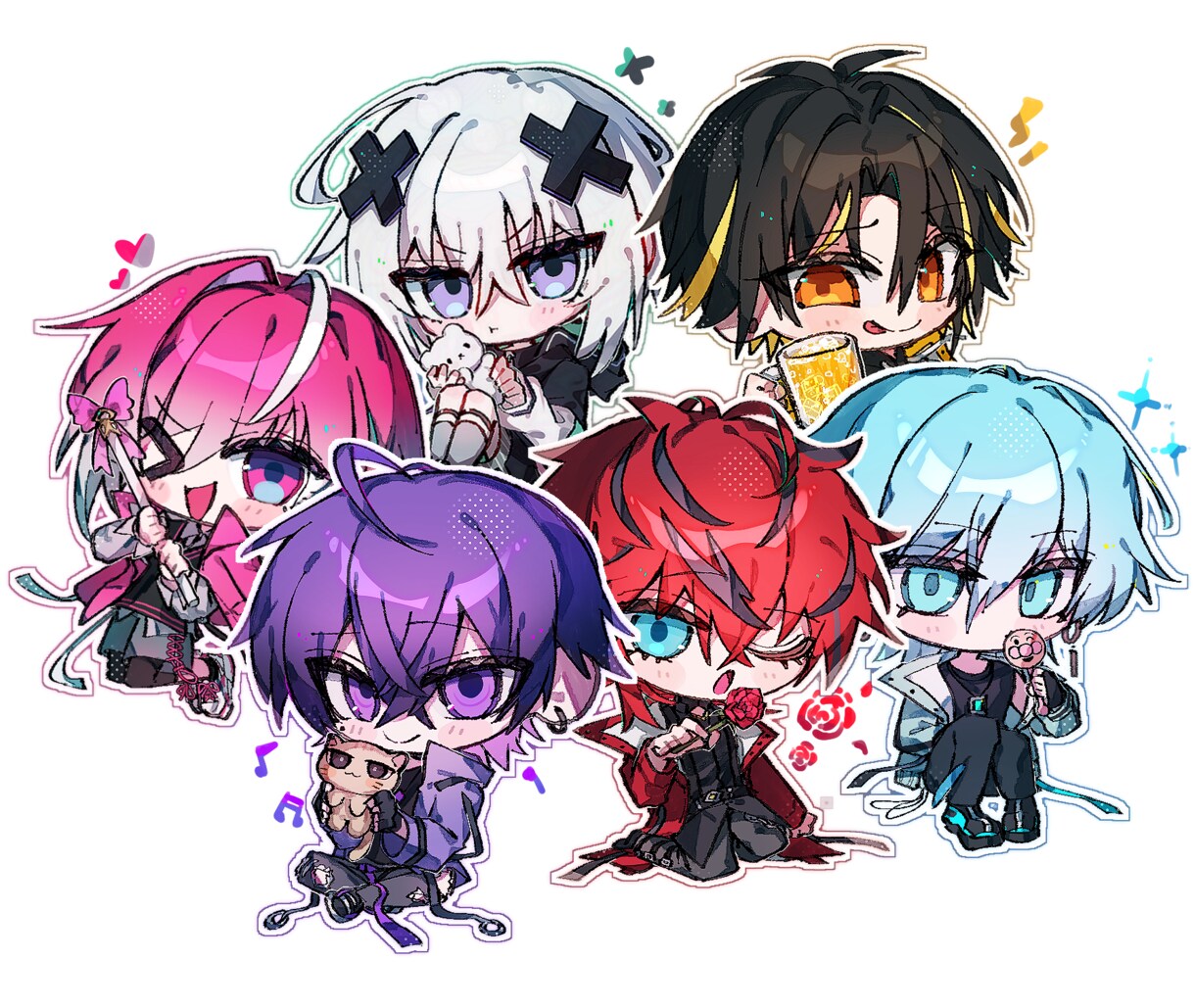 かわいい2頭身のミニキャライラストを描きます アイコンやスタンプに使用できるミニキャライラストを描きます！ イメージ9