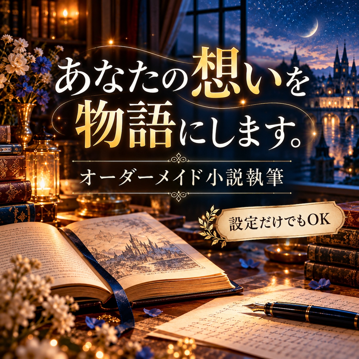 設定や想いから心に残る小説を執筆します 設定だけでもOKです。あなた専用の物語を執筆いたします。 イメージ1