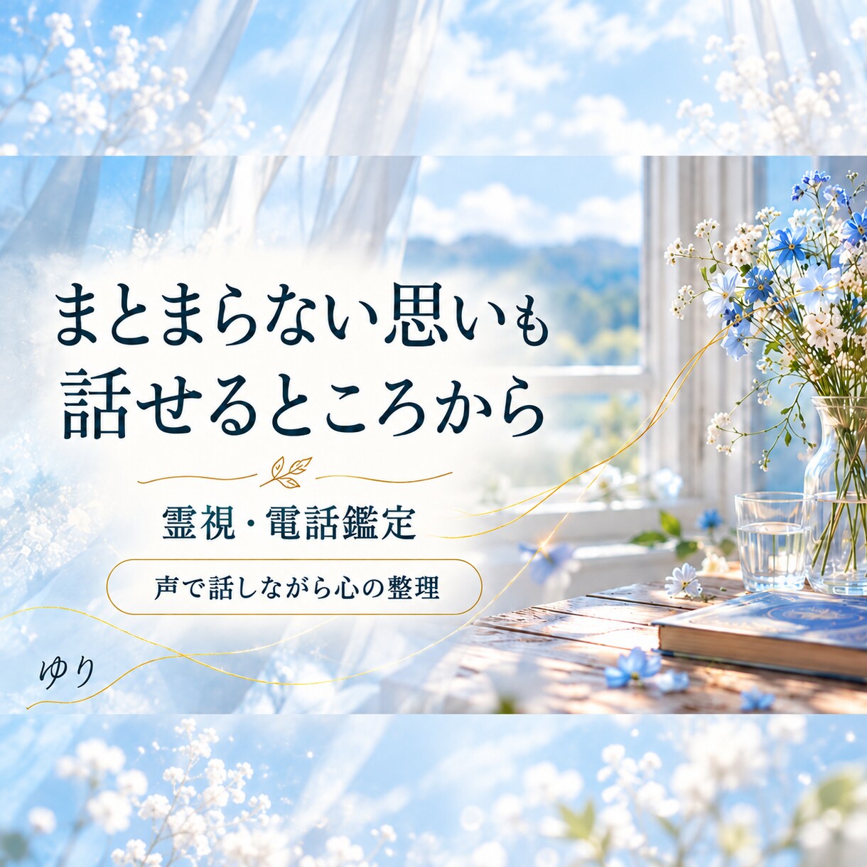 電話で霊視し気持ちと迷いに寄り添います まとまらない思いも、話せるところから｜心の整理 イメージ1