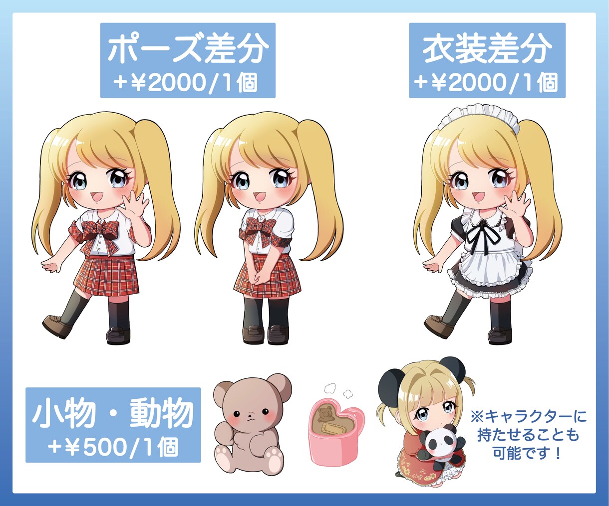 可愛い全身ミニキャライラストをお描きします 各種SNSアイコンやグッズ制作、動画のサムネイルなどに！ イメージ6