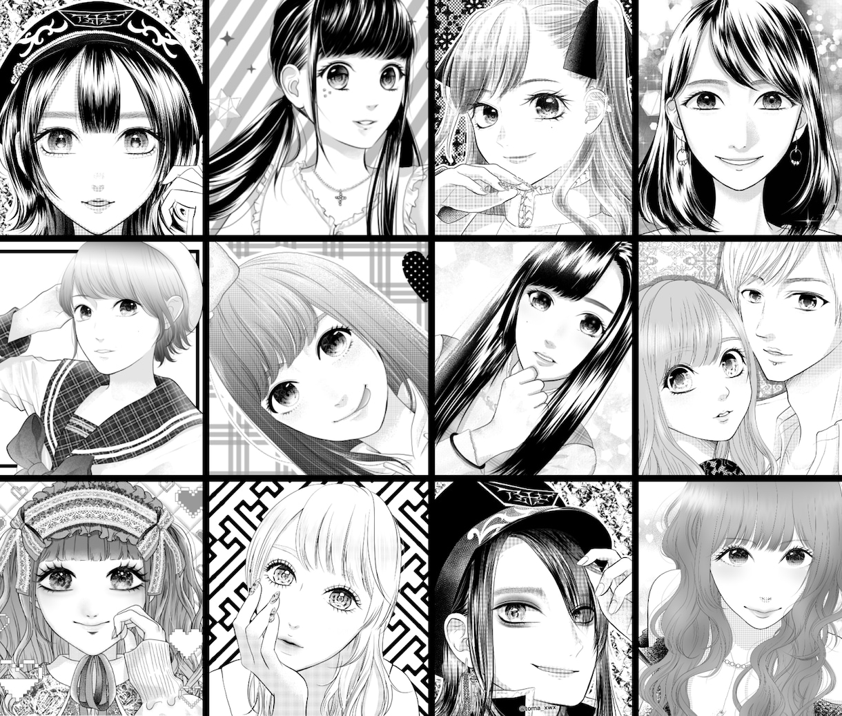 少女漫画風に似顔絵描きます ♫アイドルへのプレゼントでご利用いただく方多いです♫ イメージ2