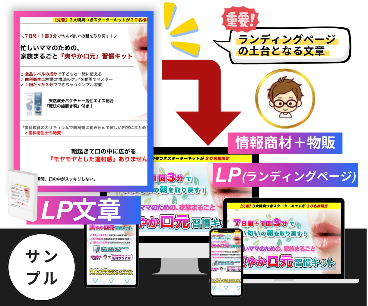 売れるLP(ランディングページ)文章作成します 社外秘“億越えテンプレ”で成約LP構成！ イメージ5