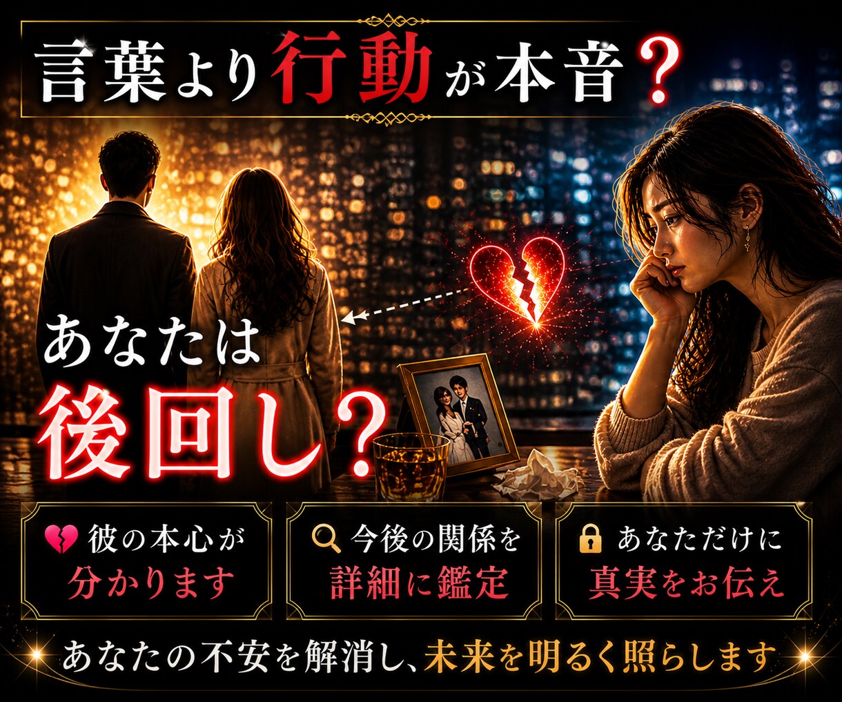 不倫】彼は奥さんを愛してる？本気で視ます あなたと奥さん、彼の本心はどちらにあるのか イメージ5