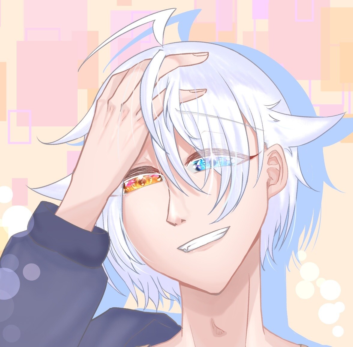 SNSアイコンお描きします 貴方だけにオリジナルアイコンを。宝石のような瞳も添えて。 イメージ2