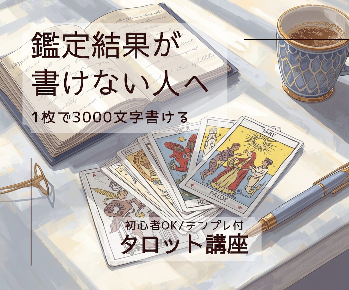 初心者歓迎!タロット占い副業デビュー教えます 学ぶだけで終わらない副業スタートへ！長文鑑定が書けるテンプレ イメージ1