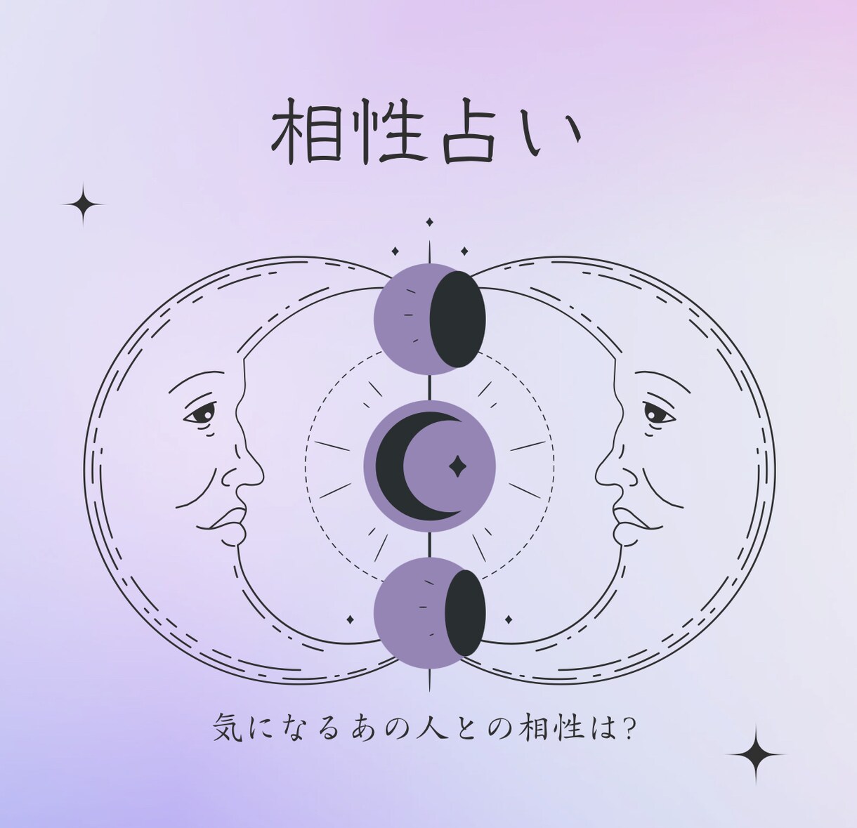 気になるあの人との相性を見ます 細かく丁寧な占いを求めている方におすすめです☺︎ イメージ1