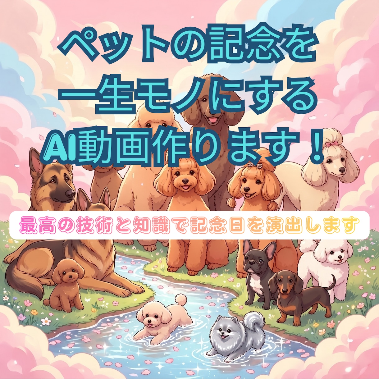 飼い主向け！AI動画でペットの夢の世界を作ります 特別な日にペットへ魔法をかけるサプライズ体験を家族で楽しむ！ イメージ1