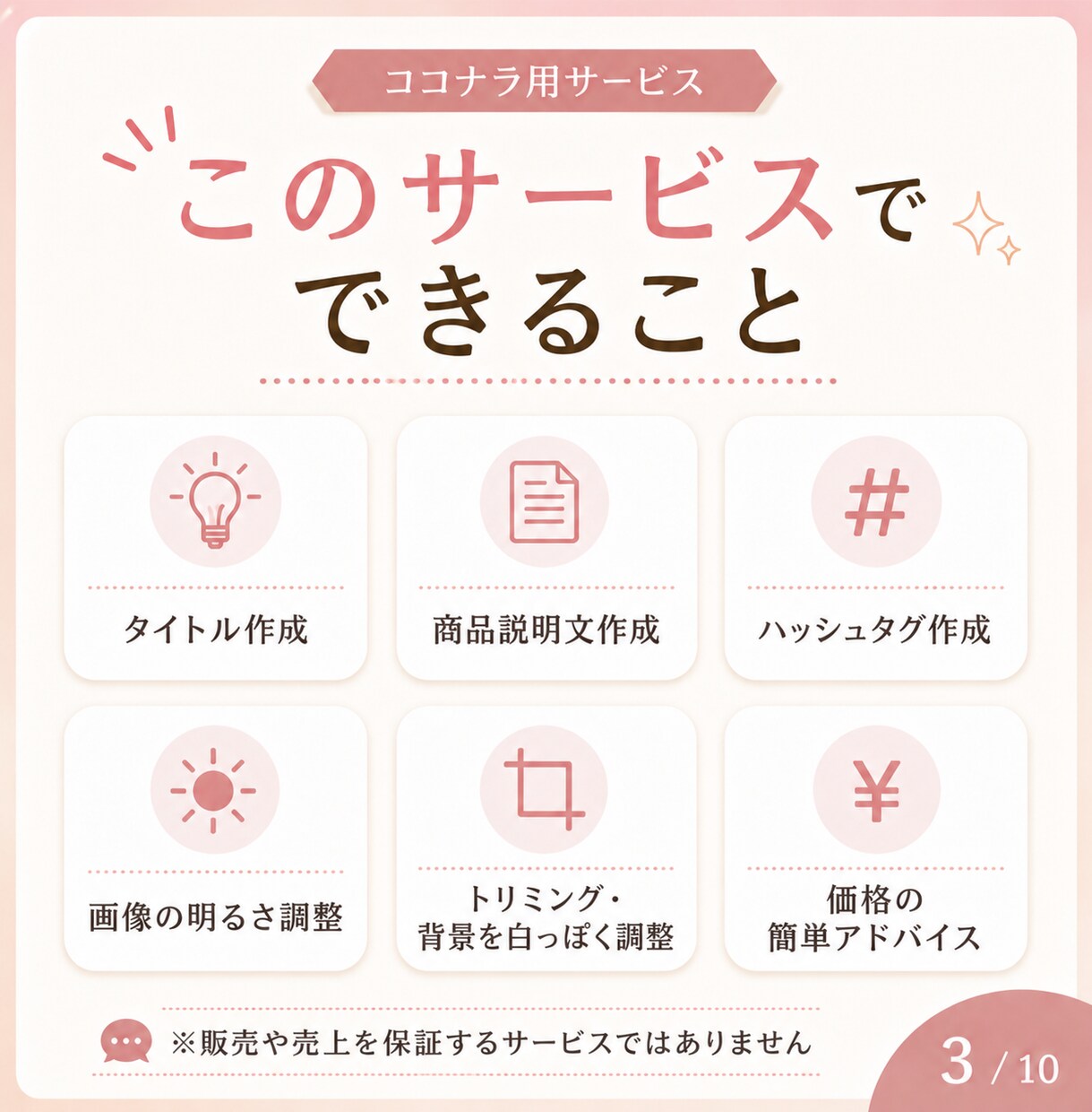 メルカリ用画像と文章を作ります 出品作業をラクにします！！！！ イメージ3