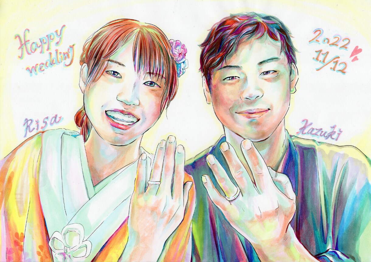似顔絵オーダーお受けできます そっくりで美しくあなたらしいカラーで イメージ4