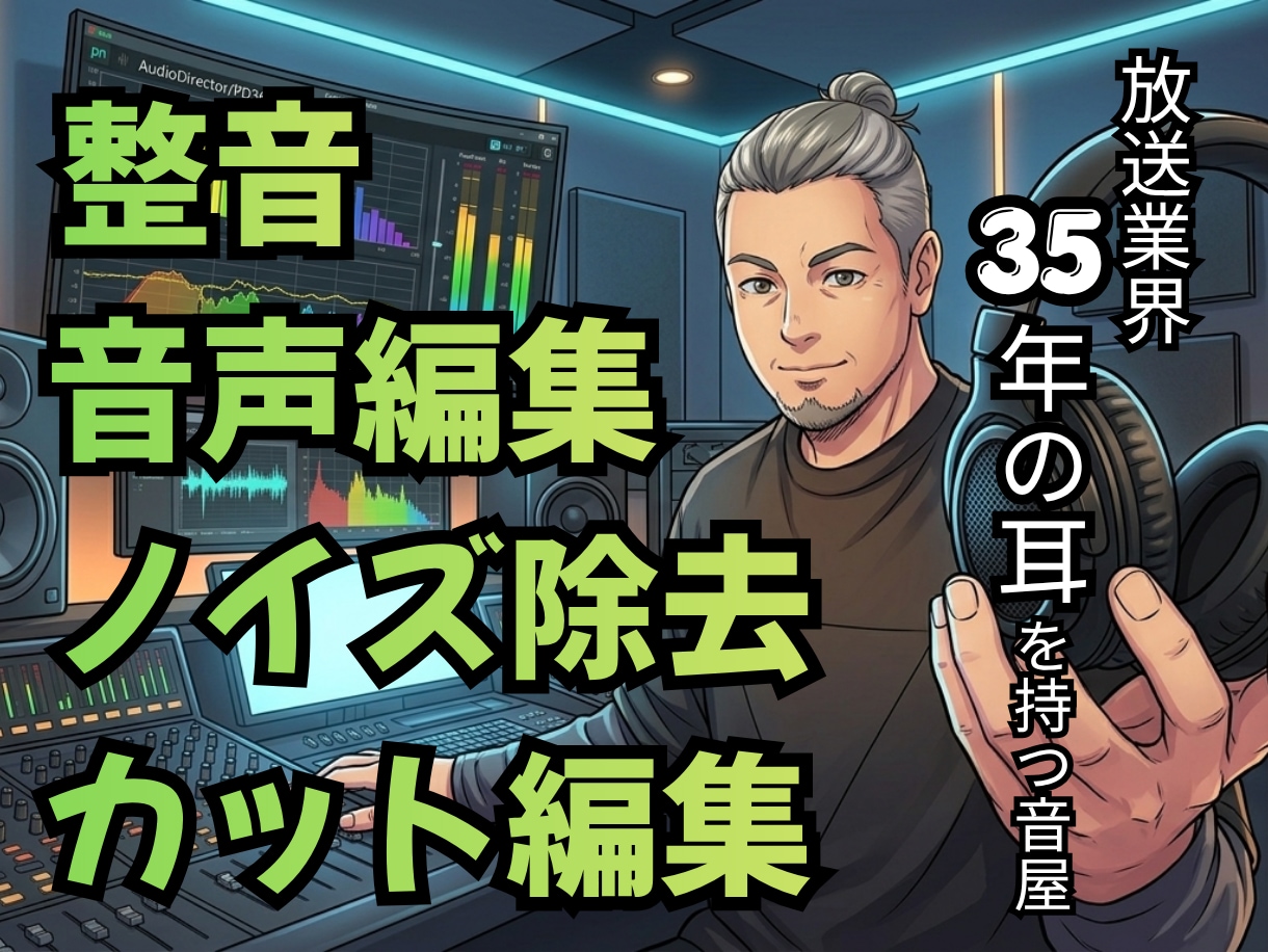 放送業界35年の「耳」を持つ音屋・音質改善をします え？ここまできれいになるの？音の事全般お任せ下さい！(^^) イメージ1
