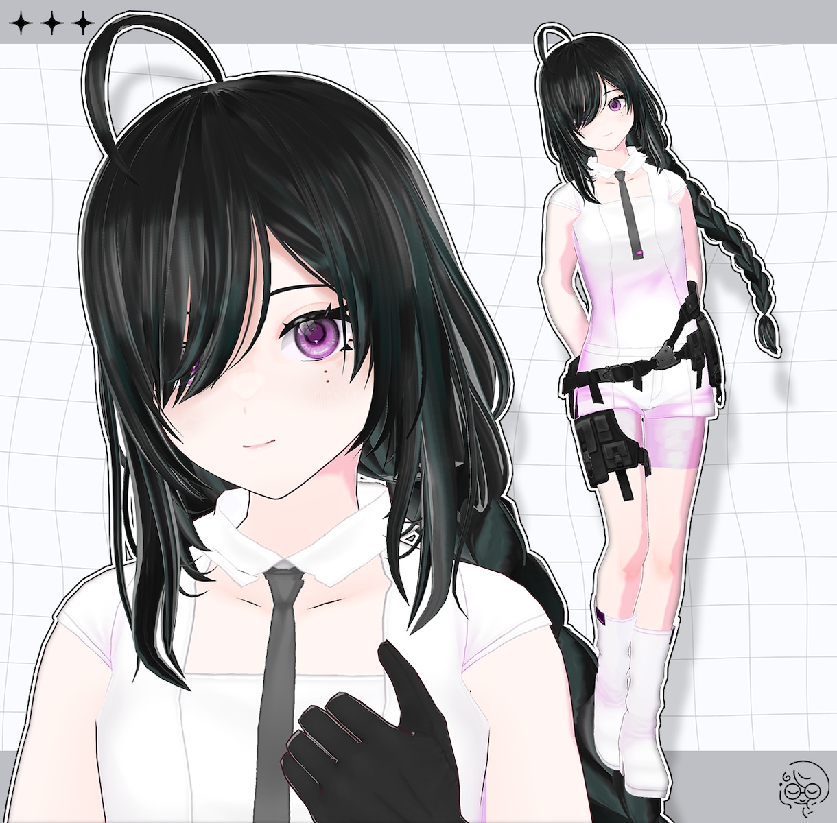 9月末まで格安！VTuber等！3Dモデル作ります VRM・VRChat・MMD対応！絵から制作可！VRoid製 イメージ3