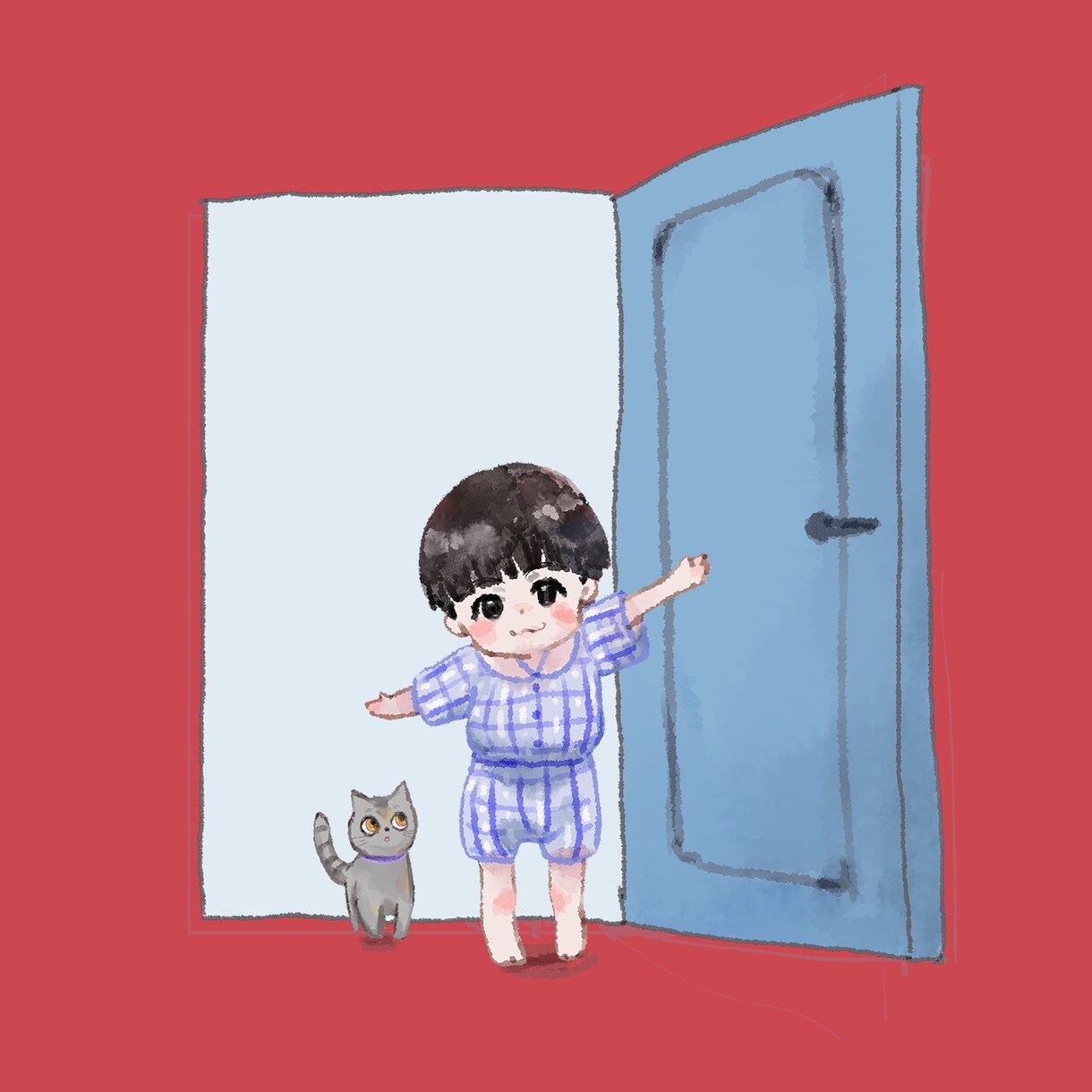 お子さんの似顔絵作成しますます 水彩タッチのかわいいイラストを作成します イメージ2
