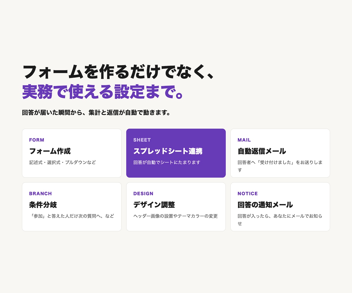 面倒なGoogleフォーム作成を代行します 自動返信メールもお任せ！アンケート・申し込み・出欠確認に イメージ2