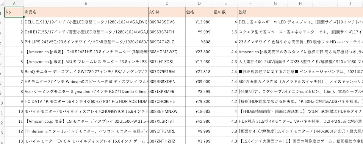 Amazon商品データ取得ツールを作成します せどり等で収益を更に上げるなら必要不可欠！ イメージ2