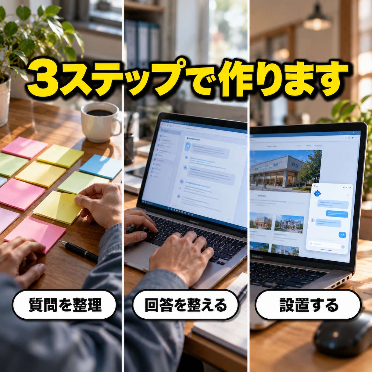 よくある質問に答えるAIチャットボットを作ります FAQ10項目・動作確認・設置手順までまとめます イメージ4