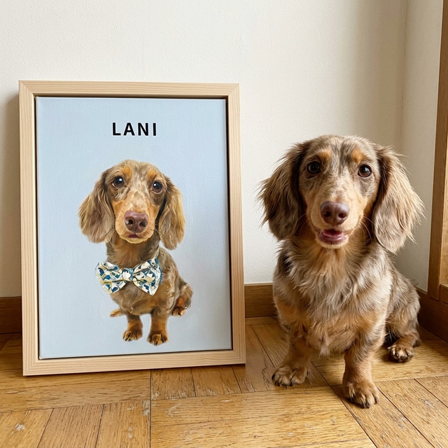 愛犬、猫、ペットの似顔絵アートを作ります お気に入りの1枚を本格キャンバスに。送料込・スマホ写真OK イメージ3