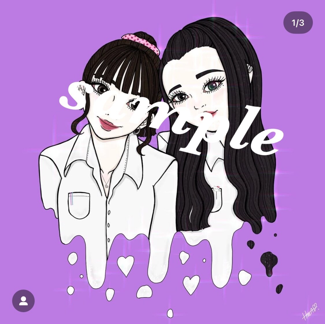 KAWAII♡ペアイラスト描きます ご友人や恋人同士の幸せイラスト描かせてください♡ イメージ3