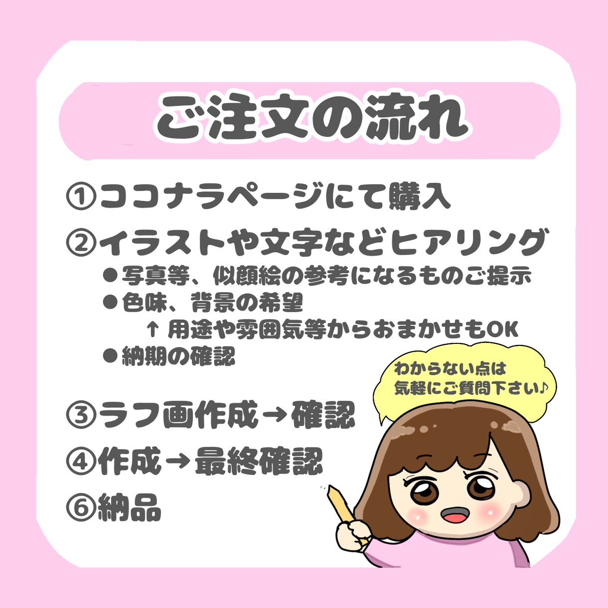 ポップで可愛い似顔絵描きます 特徴を捉えて良さを引き出す似顔絵♪アイコンやプレゼントにも イメージ5