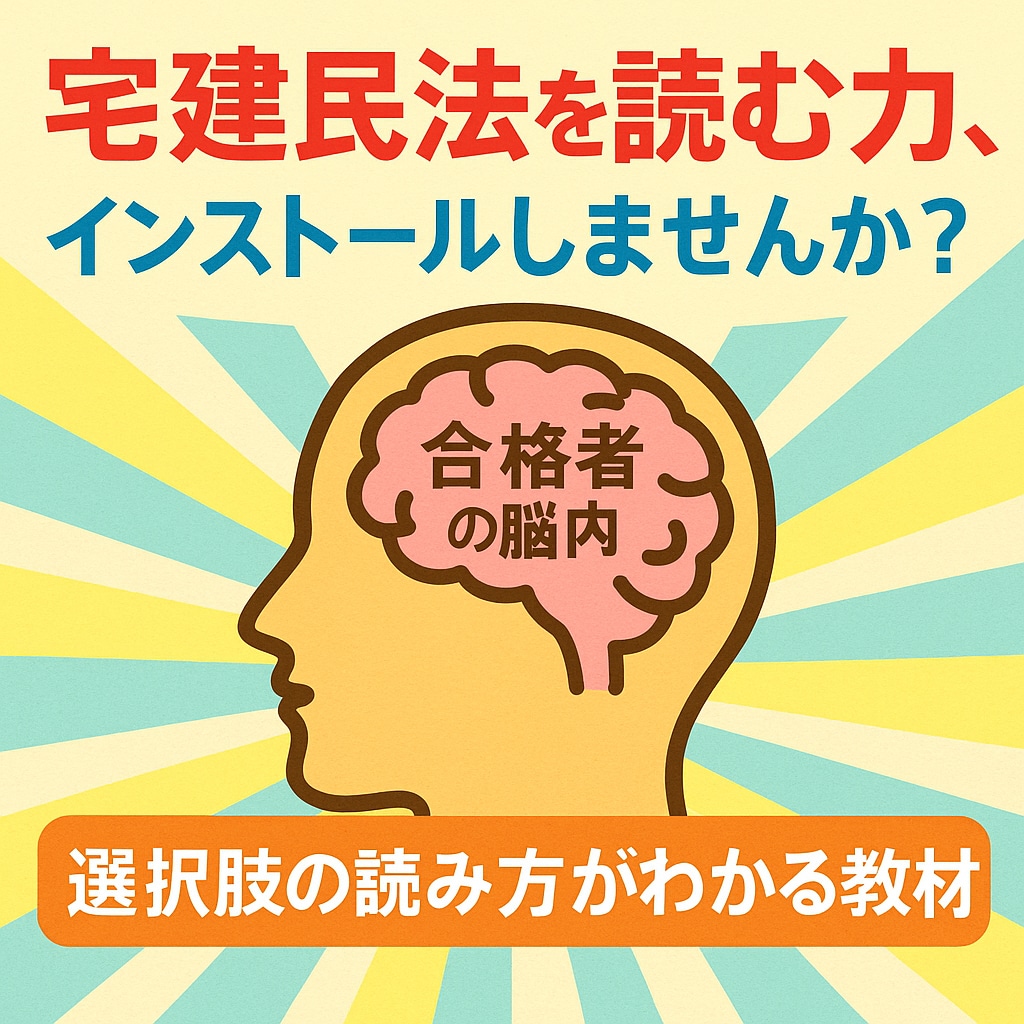 宅建合格者の脳内実況お届けします 選択肢を読む脳をインストールしてみましょう イメージ1