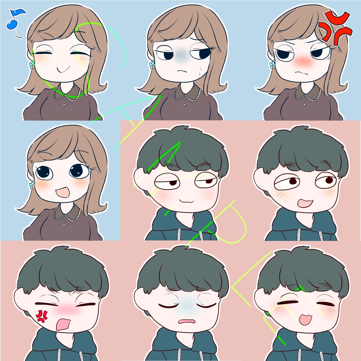 デフォルメな絵柄のアイコン描きます SNS、ブログTRPG立ち絵等に使えるイラストお描きします！ イメージ2