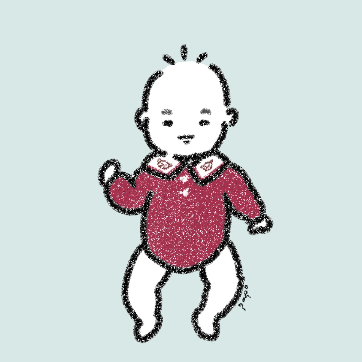 おこさまと思い出のお洋服を描きます 思い出のお洋服を、心に残る一枚の絵に。アイコン等にどうぞ！ イメージ2