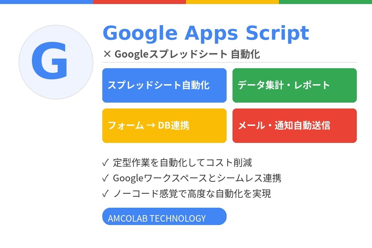 Googleスプレッドシート・GASで自動化します 毎日のコピペ・集計作業、スクリプト1本で終わらせます イメージ1