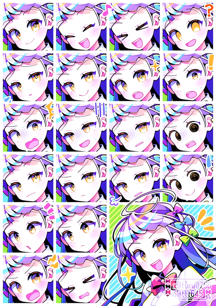 ビビット/パステルなイラストを描きます 等身大/デフォルメでSNSアイコンなど！ イメージ3