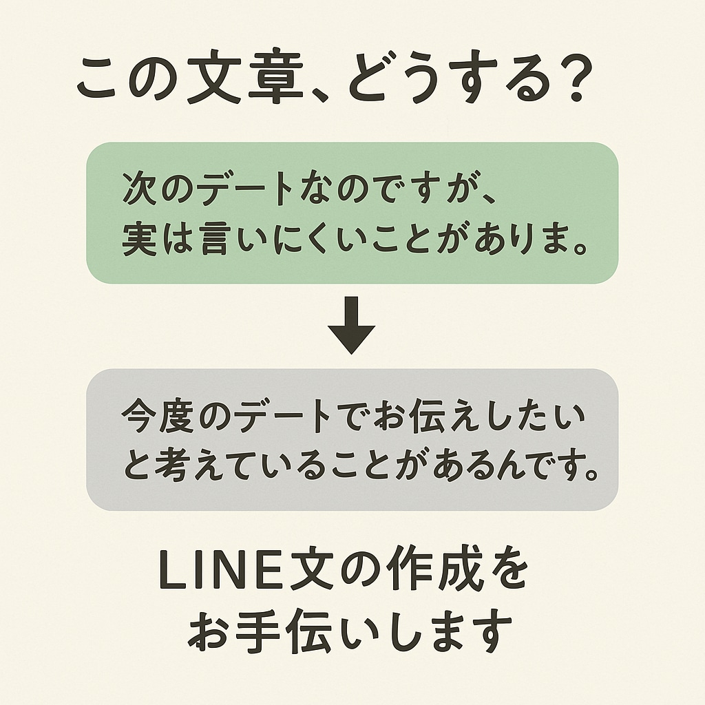 あなたの心をLINE・謝罪文・就活文書を代筆します 恋愛・人間関係・ビジネスなど、あなたの思いを言葉にします。 イメージ1