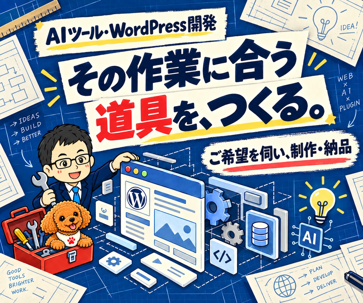 AIツール開発とWordPress自動化を承ります 業務に合わせて制作・納品|仕様を事前に相談 イメージ1