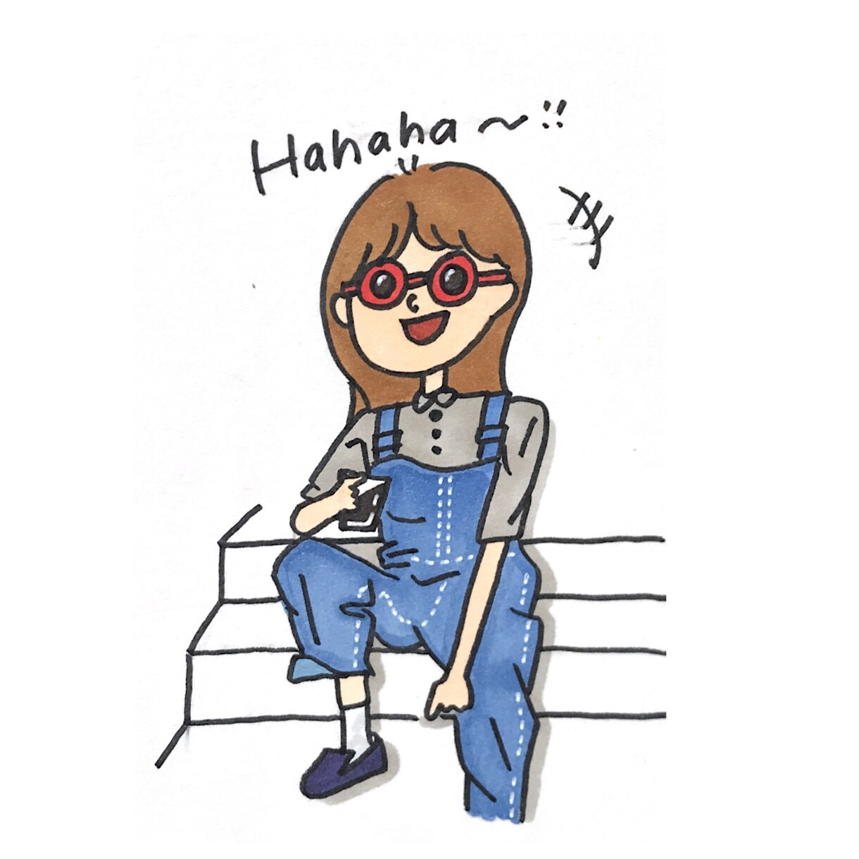 手描きでSNS用アイコン描きます ゆるキャラ風な顔でアイコン作成します イメージ2