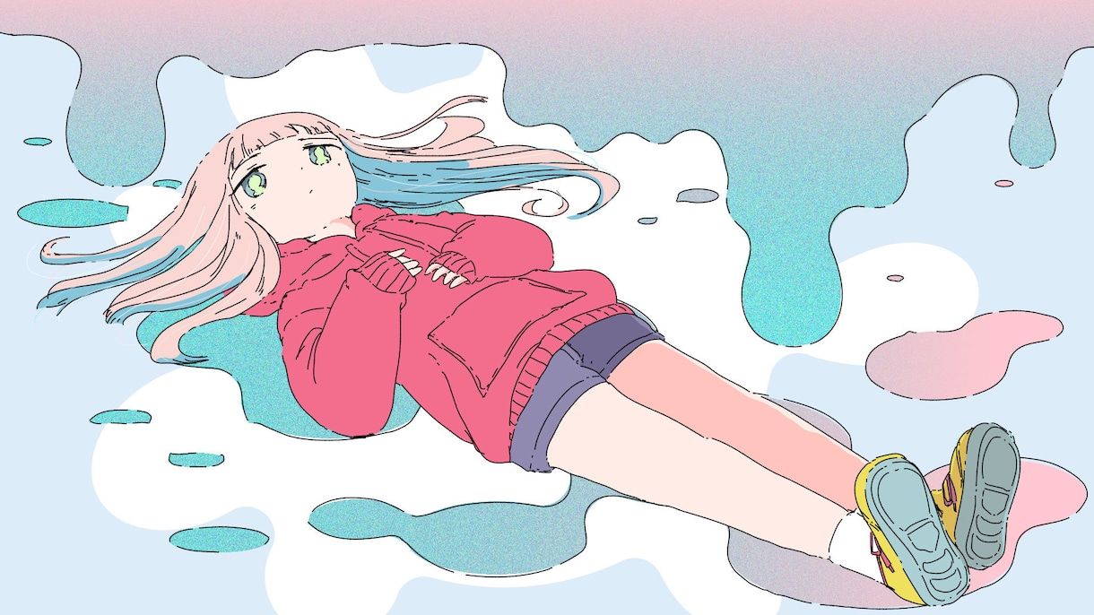シンプルめ背景のオリジナルイラスト作成します 歌ってみた/オリジナルMV等のイラストを制作します イメージ1